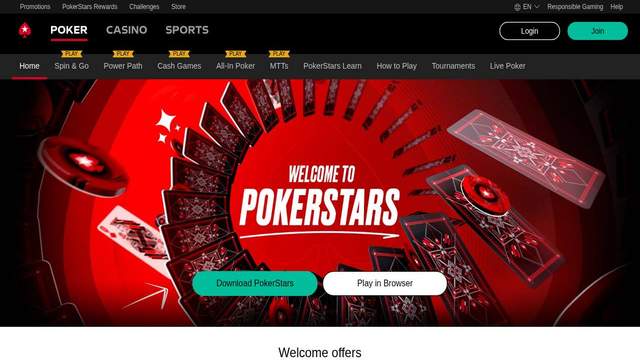 PokerStars casino screenshot